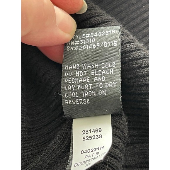 AB‎ Studio Black And White Striped Long Sleeve Sweater Size XL - Picture 5 of 5